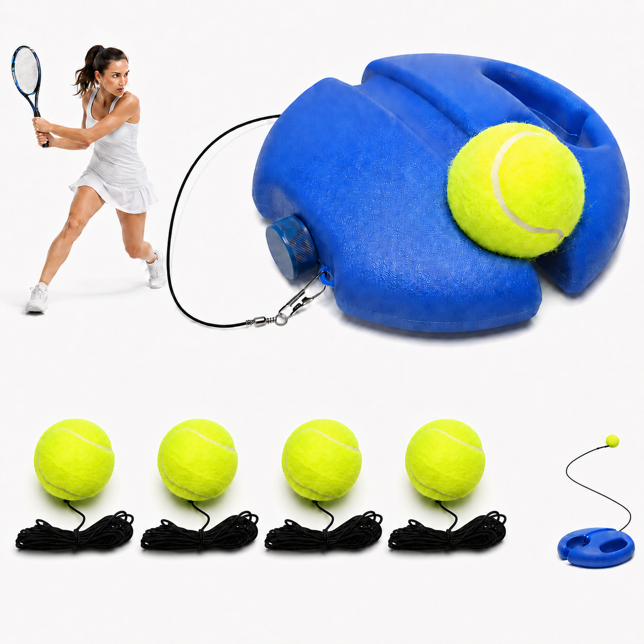 High-end Tennis-Trainer Set 2pcs Tennis Bouncing Balls Tennis Ball