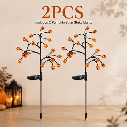 🎃 Solar Pumpkin Stake Lights – Halloween Outdoor Yard Decor