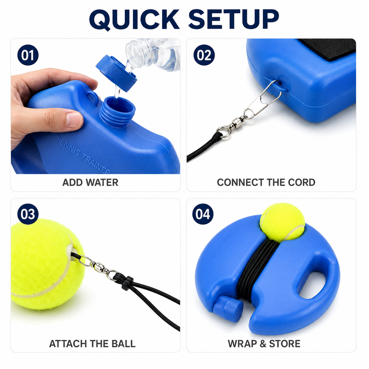 High-end Tennis-Trainer Set 2pcs Tennis Bouncing Balls Tennis Ball