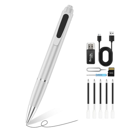 Cámara corporal H4 1080P HD 64G – Bolígrafo espía oculto portátil