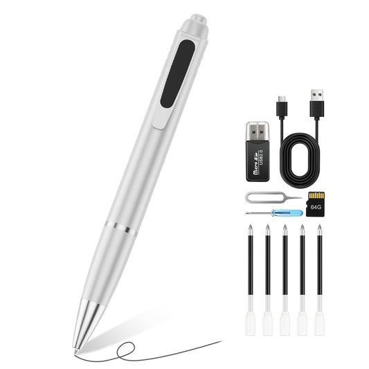 Cámara corporal H4 1080P HD 64G – Bolígrafo espía oculto portátil