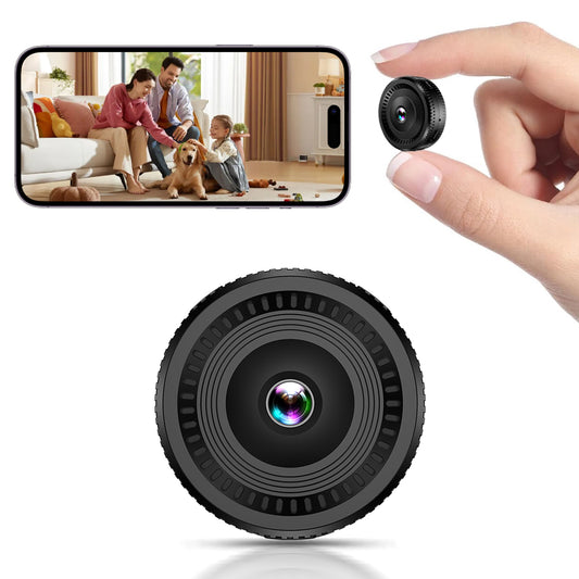 Cámara de seguridad inalámbrica mini C8 1080P | Monitor de hogar con visión nocturna y gran angular | LTKUXS