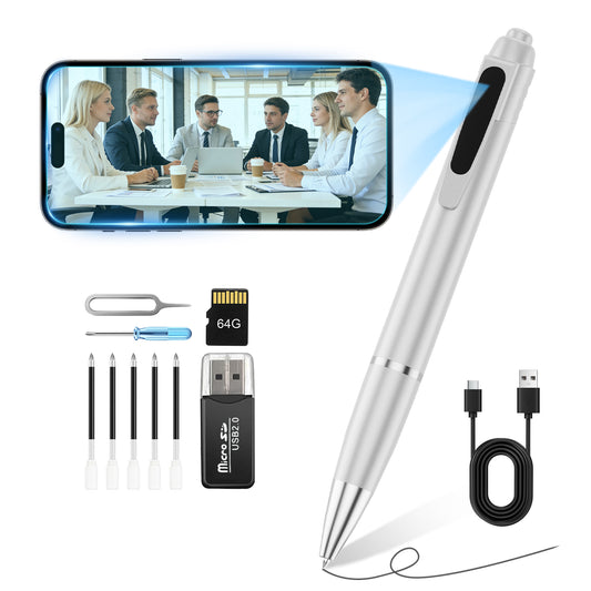 Cámara corporal H4 1080P HD 64G – Bolígrafo espía oculto portátil