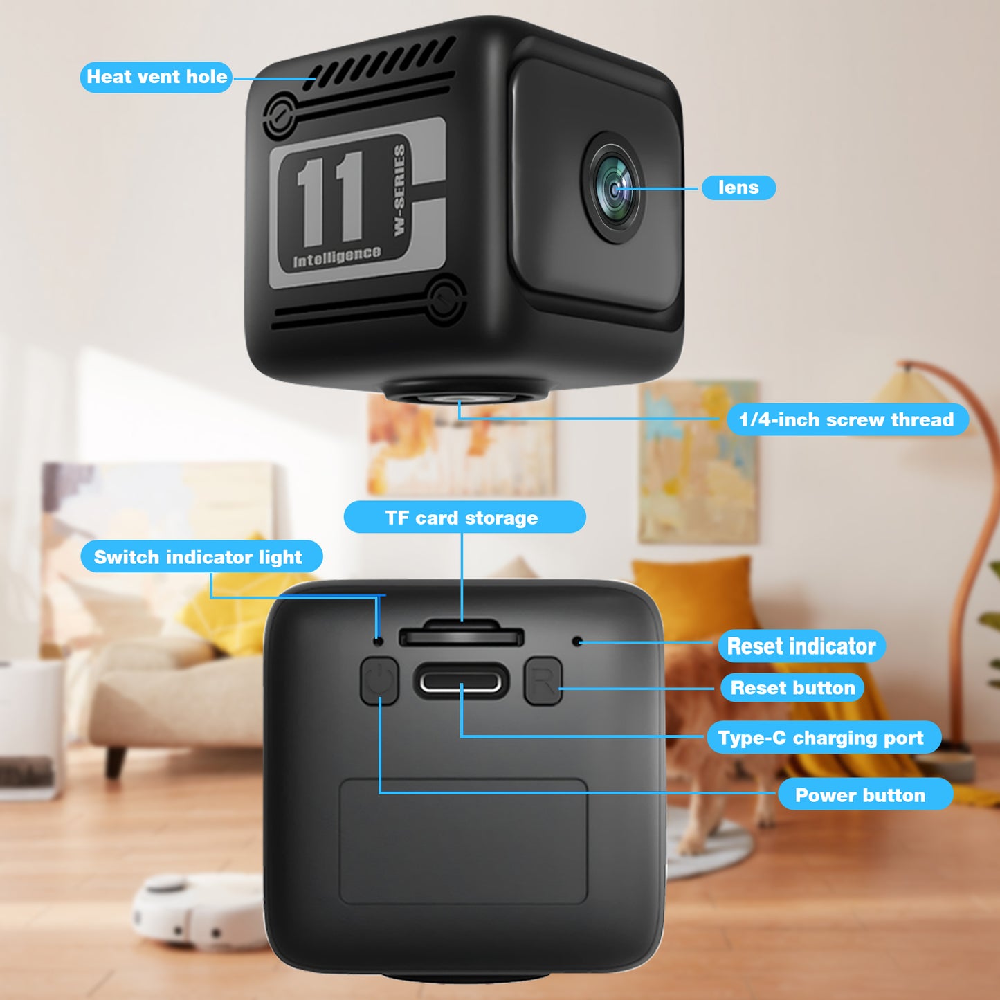 Mini Cámara de Seguridad WiFi – Vigilancia para Exterior y Hogar | LTKUXS(W11)