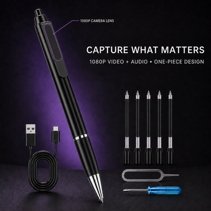 LTKUXS 1080P Video & Audio Recording Pen Kit