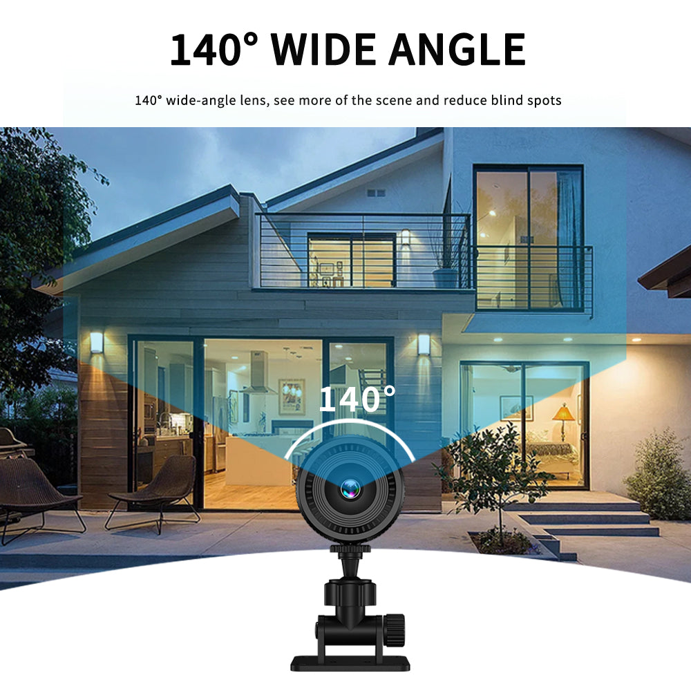 Cámara de seguridad inalámbrica mini C8 1080P | Monitor de hogar con visión nocturna y gran angular | LTKUXS