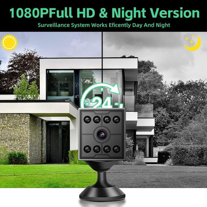 Cámara de seguridad mini inalámbrica 1080P – Vigilancia interior HD con visión nocturna y detección de movimiento (W10)