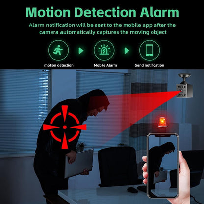 Cámara de seguridad mini inalámbrica 1080P – Vigilancia interior HD con visión nocturna y detección de movimiento (W10)