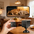 Cámara de seguridad mini inalámbrica 1080P – Vigilancia interior HD con visión nocturna y detección de movimiento (W10)