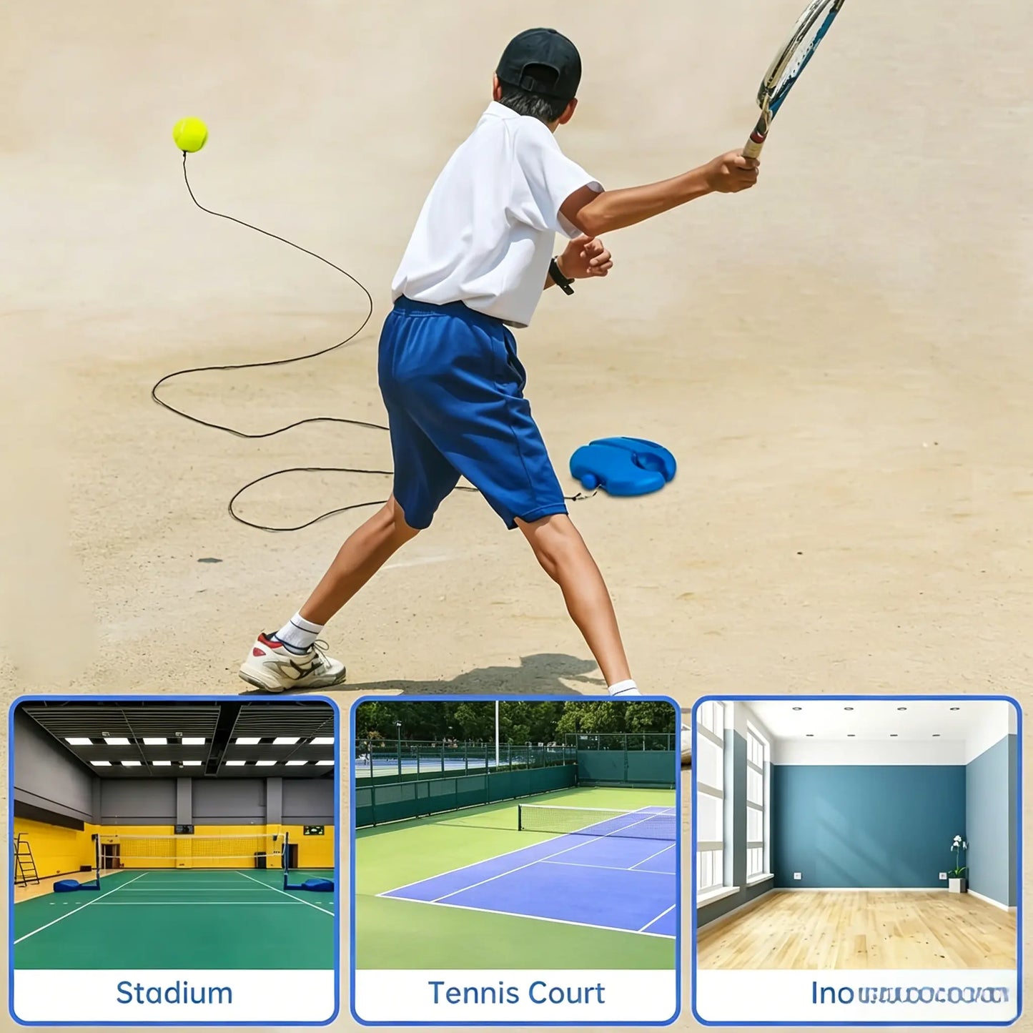 High-end Tennis-Trainer Set 2pcs Tennis Bouncing Balls Tennis Ball