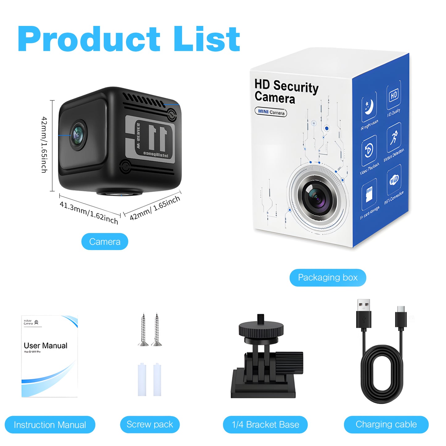 Mini Cámara de Seguridad WiFi – Vigilancia para Exterior y Hogar | LTKUXS(W11)